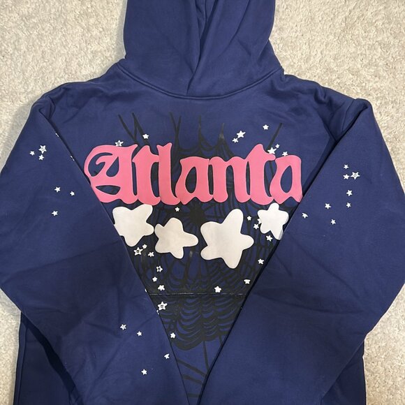 Sp5der Hoodie Atlanta 'Navy' - Picture 1 of 3
